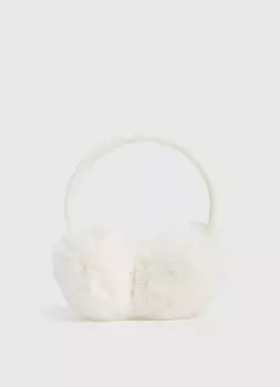 Меховые наушники для девочек, Белый