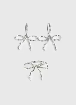 Набор бижутерии для девочек, 3 шт., Серебряный