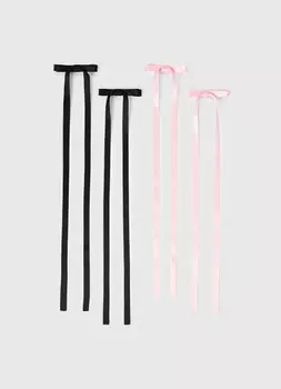 Набор заколок-бантов для девочек, 4 шт., Мультицвет