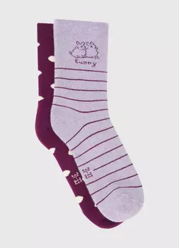 Носки для девочек, 2 пары, Фиолетовый
