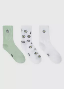 Носки для девочек, 3 пары, Белый