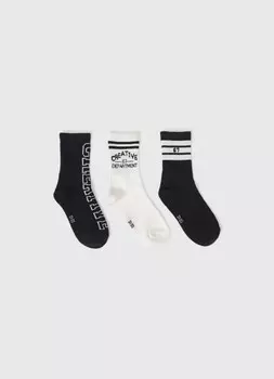 Носки для мальчиков, 3 пары, Черный