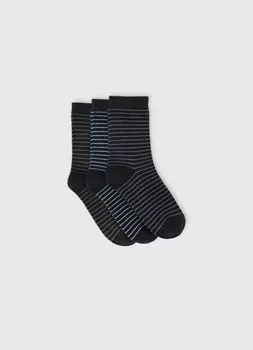 Носки для мальчиков, 3 пары, Черный