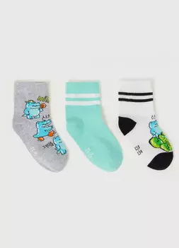 Носки для мальчиков, 3 пары, Голубой