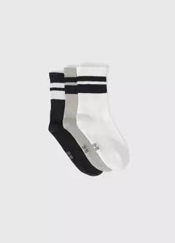 Носки для мальчиков, 3 пары, Серый