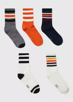 Носки для мальчиков, 5 пар, Белый