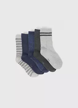 Носки для мальчиков, 5 пар, Синий
