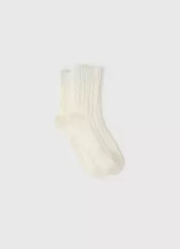 Носки с добавлением шерсти, Белый