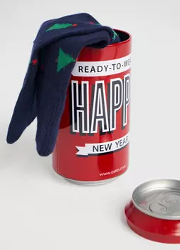 Носки с принтом в подарочной упаковке, Синий