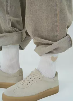 Носки с жаккардом «сердце», 3 пары, Розовый