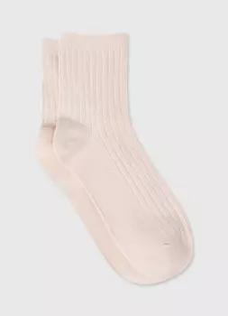 Носки в рубчик с бамбуком, Розовый