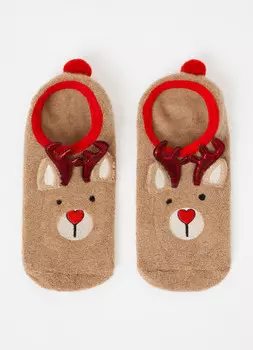 Новогодние носки для девочек, Бежевый