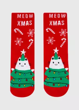 Новогодние носки для девочек, Красный