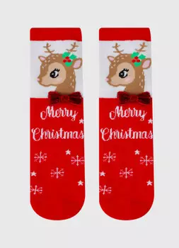Новогодние носки для девочек, Красный