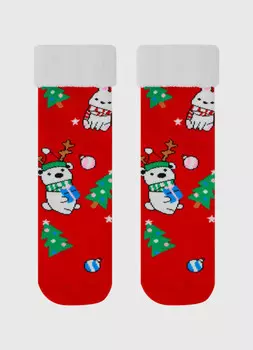 Новогодние носки для девочек, Красный