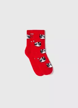 Новогодние носки для девочек, Красный
