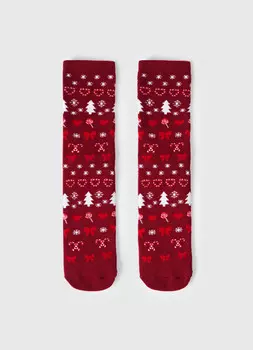 Новогодние носки, Красный