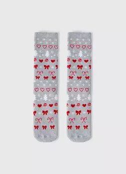 Новогодние носки, Серый