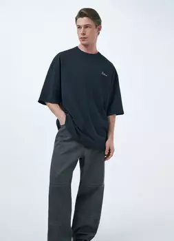 Объёмная футболка из хлопка, Серый