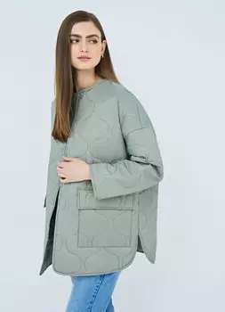 Объёмная стёганая куртка, Зеленый
