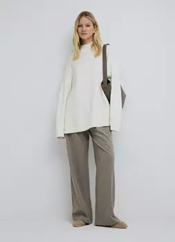 Объёмный джемпер оверсайз, Бежевый