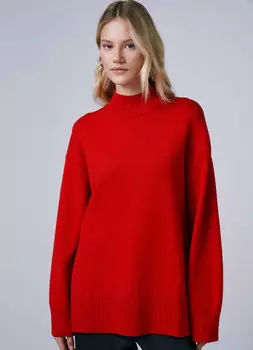 Объёмный джемпер оверсайз, Красный