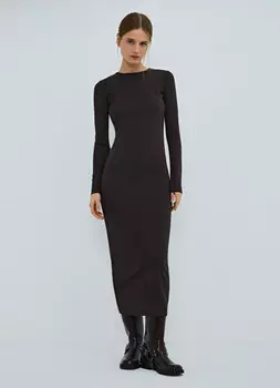 Облегающее платье, Коричневый