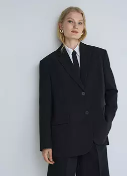 Однобортный жакет, Черный