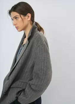 Однобортный жакет, Коричневый