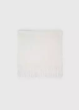 Однотонный шарф с бахромой, Бежевый