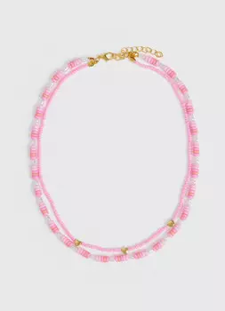 Ожерелье для девочек, 2 шт., Красный