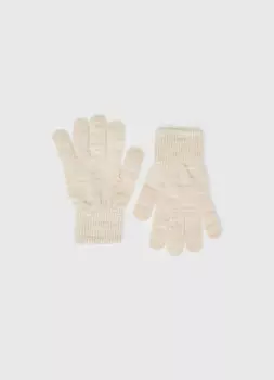 Перчатки для девочек, Бежевый