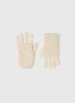 Перчатки с митенками для девочек, Бежевый