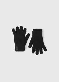Перчатки с митенками для девочек, Черный