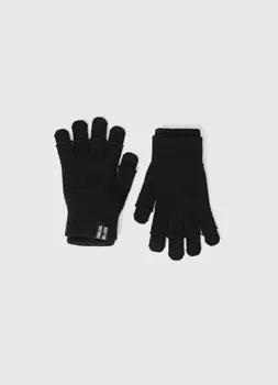 Перчатки с митенками для мальчиков, Черный