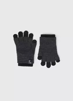 Перчатки с митенками для мальчиков, Серый