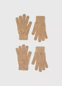 Перчатки сенсорные, 2 пары, Бежевый