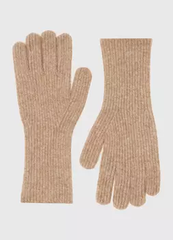 Перчатки вязаные, Бежевый