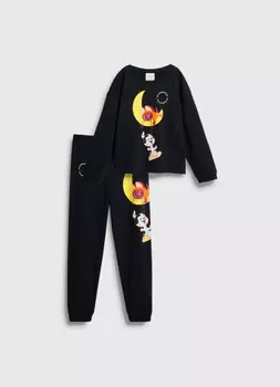 Пижама с принтом «Гав» для мальчиков O'STIN x Союзмультфильм, Черный