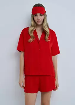 Пижамная рубашка, Красный