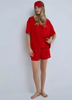 Пижамные шорты, Красный