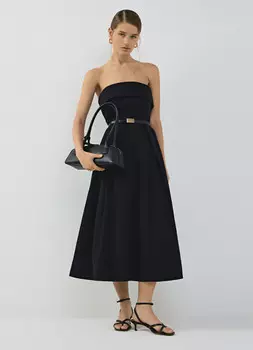 Платье-бюстье из хлопка, Черный