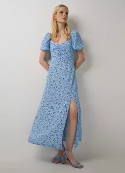 Платье из вискозы, Голубой