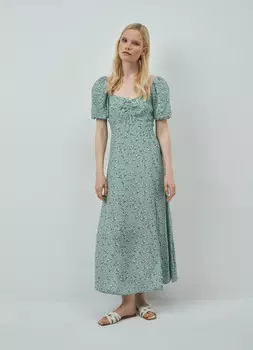 Платье из вискозы, Зеленый