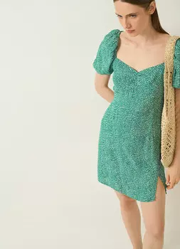 Платье из вискозы, Зеленый