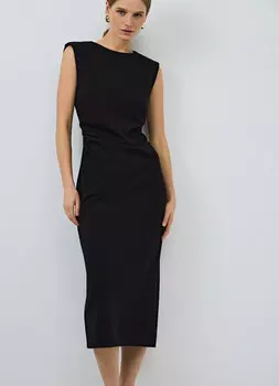 Платье макси без рукавов, Черный