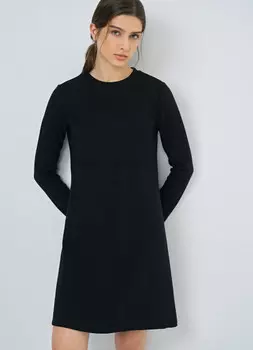 Платье мини А-силуэта, Черный