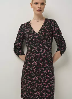 Платье мини из вискозы, Розовый
