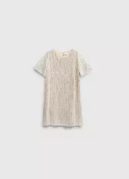 Платье мини с пайетками для девочек, Желтый