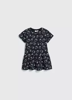Платье трикотажное для девочек, Черный